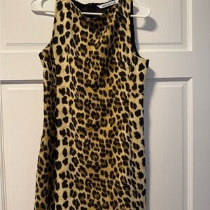 Zara Black and Brown Animal Print Dress